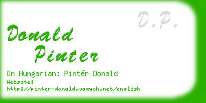 donald pinter business card